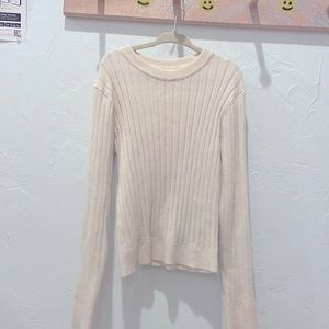 Zara cream ribbed sweater girls sz 10